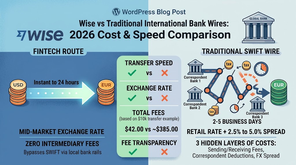 wise vs traditional bank wires transfer comparison