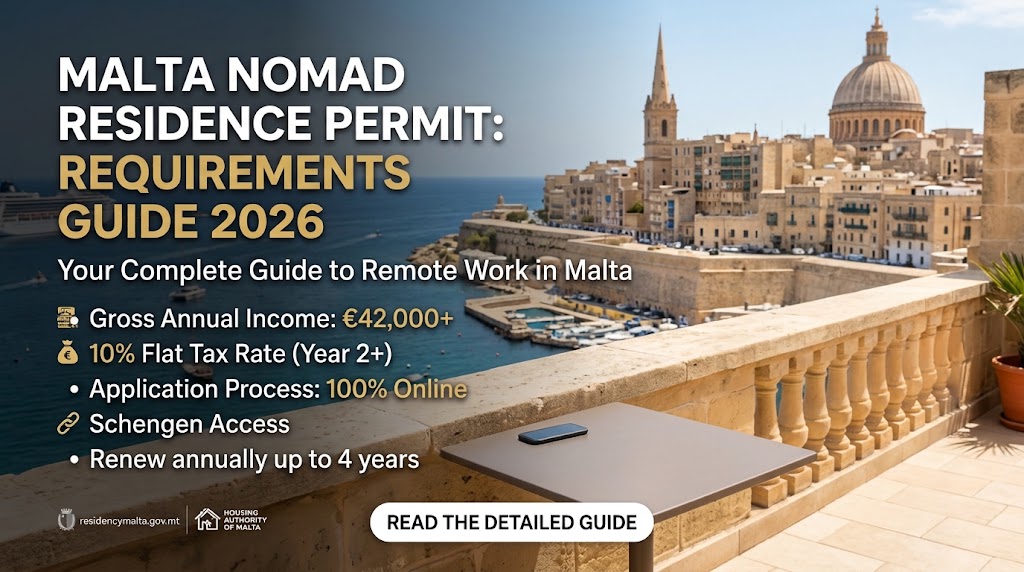 malta nomad residence permit requirements guide